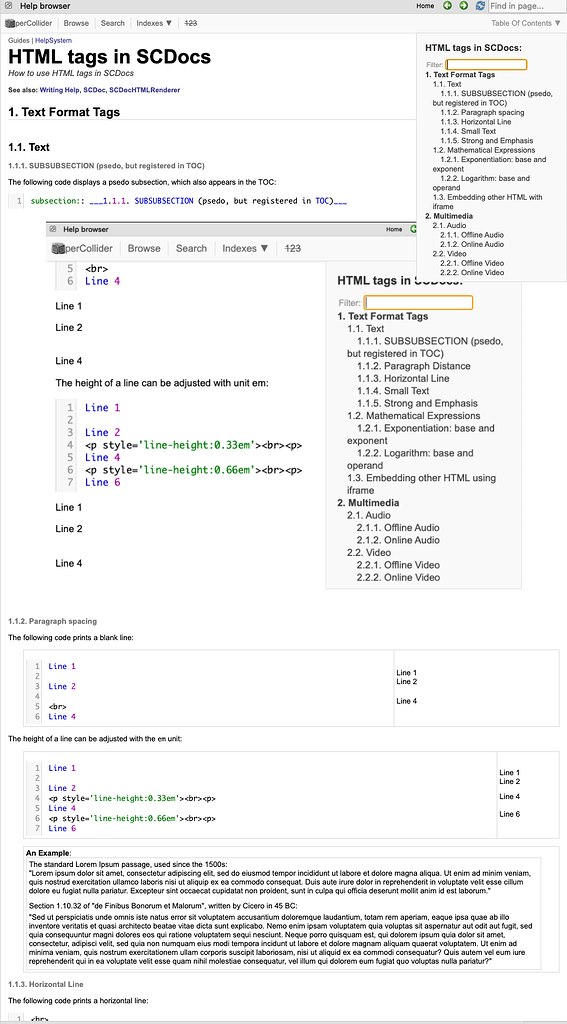 Help document enhancement using improved scdoc.css and LaTex with ...