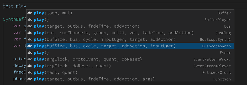 SuperCollider VSCode / Language Server Protocol support - Development ...